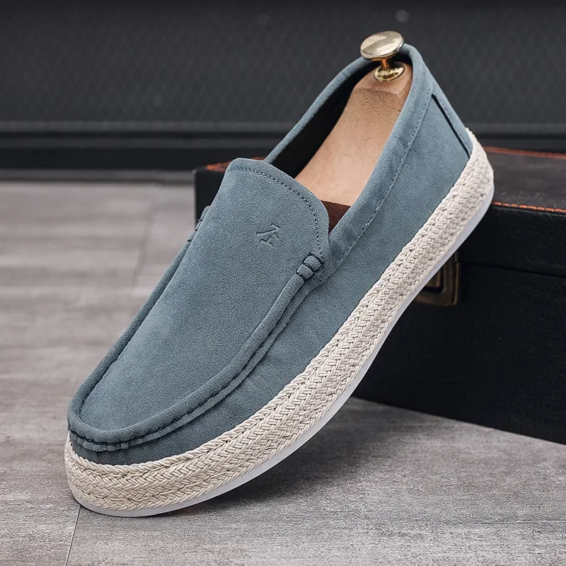 mocassin homme cuir bleu marine