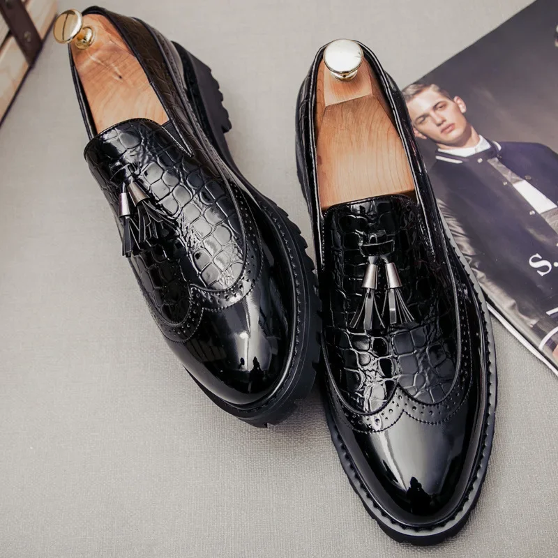 mocassin cuir noir homme