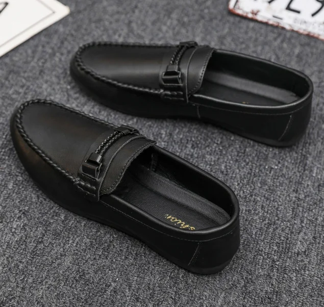 mocassin noir homme