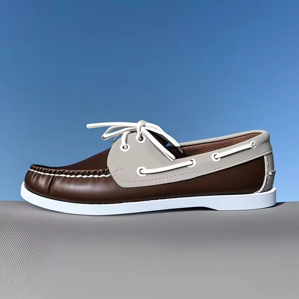 mocassin cuir marron homme