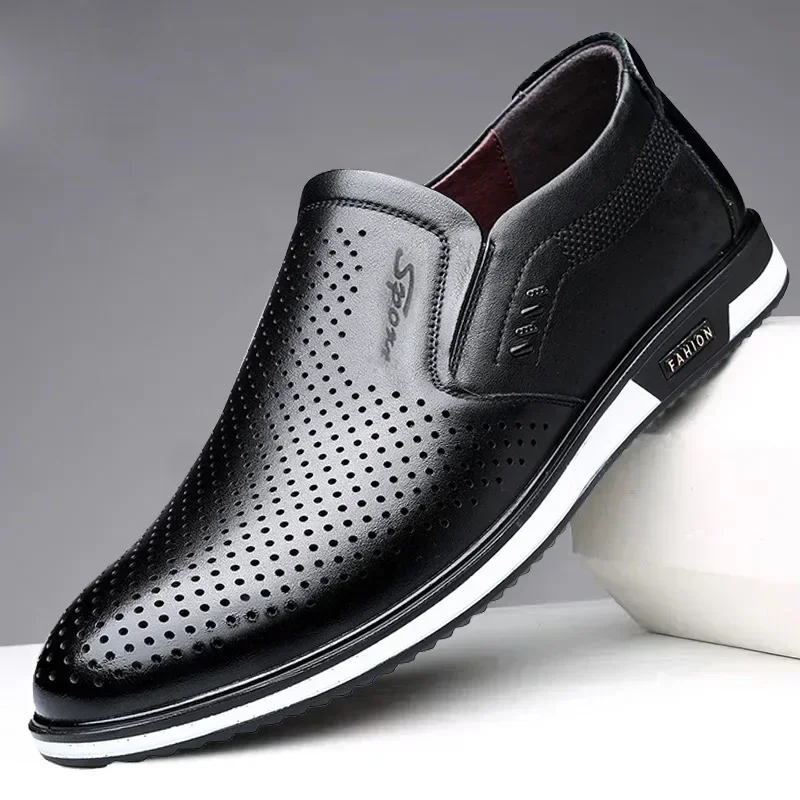 mocassins cuir noir