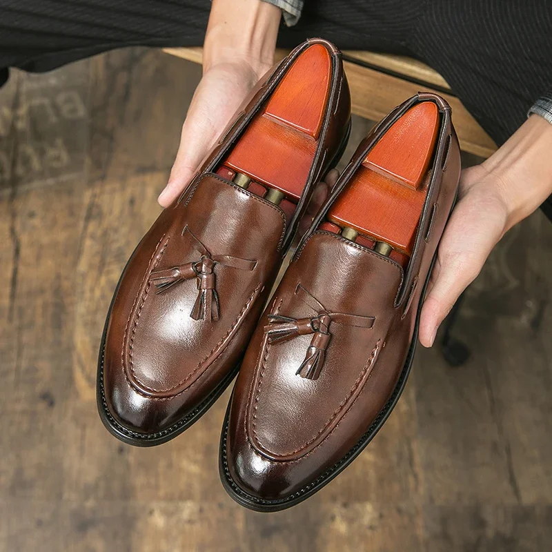 mocassin homme cuir marron