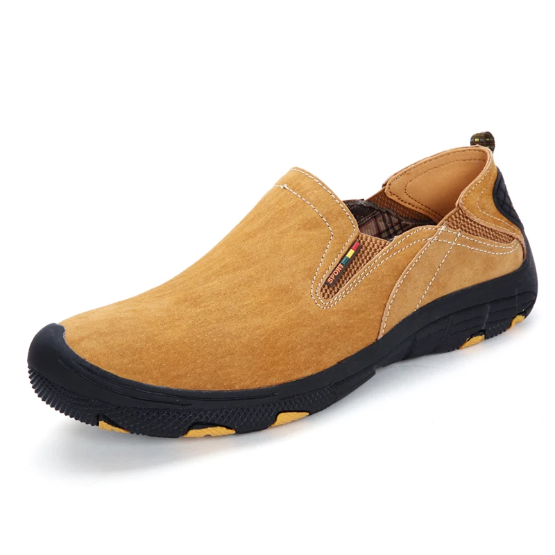mocassin cuir marron homme